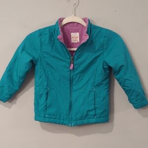 Cat‎ & Jack Jacket Teal Fleece Lined size 5T